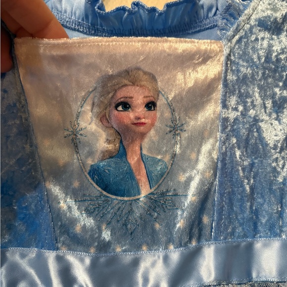 Disney Frozen II Elsa Nightgown | Blue Sparkle Sleep Dress (5T) - Picture 3 of 9